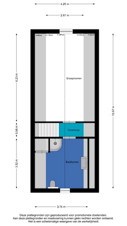 Floorplan - Kruisstraat 3, 4007 PC Tiel